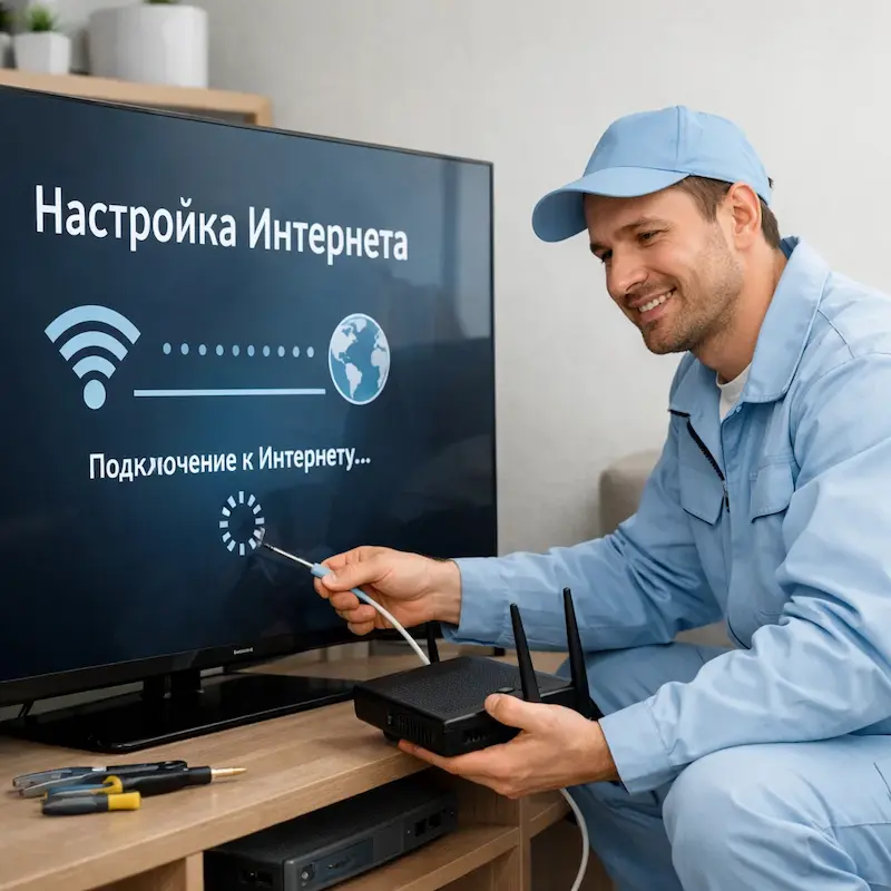Настройка интернета на ТВ в Саратове