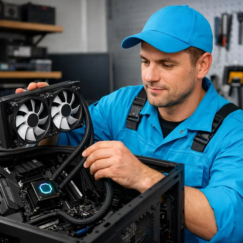 Установка водяного охлаждения на компьютер в Саратове