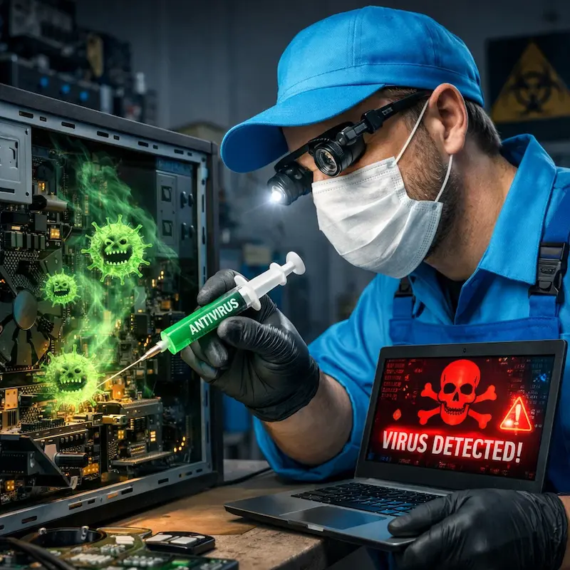 Лечение компьютера от вирусов в Саратове на дому