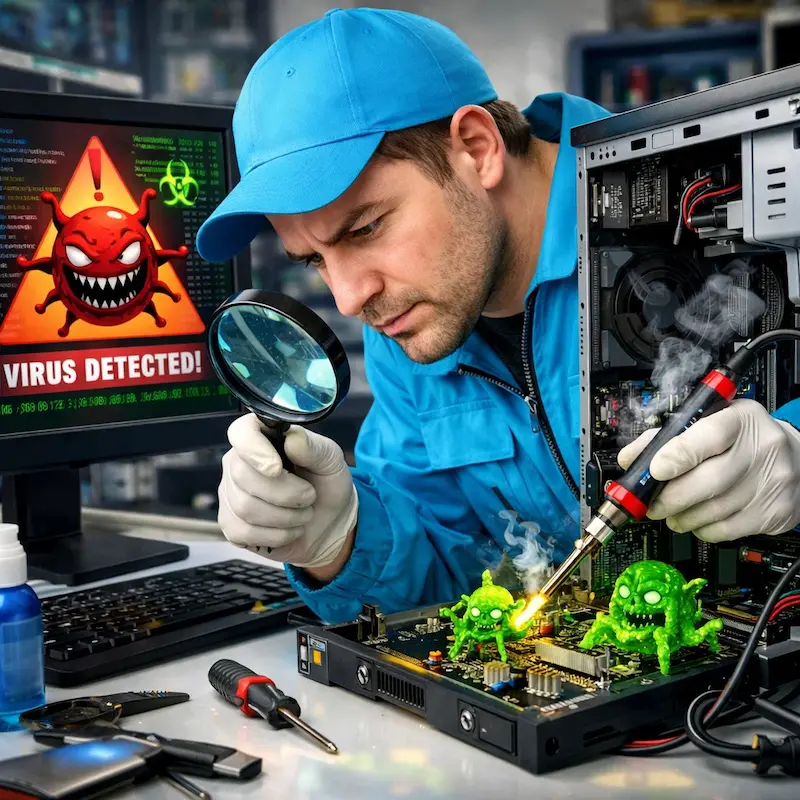 Вылечить компьютерный вирус в Саратове